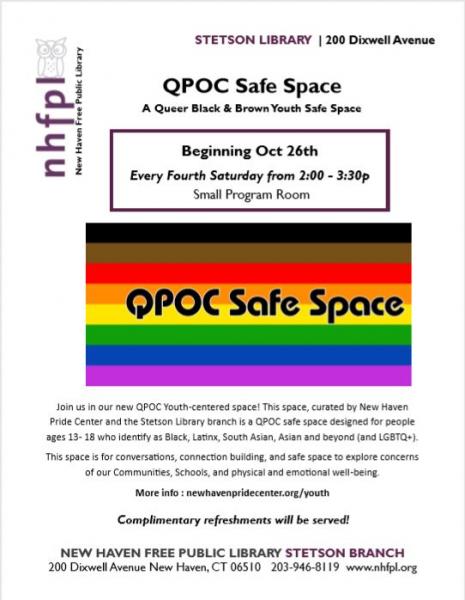 Image for event: QPOC Safe Space: A Queer Black &amp; Brown Youth Safe Space