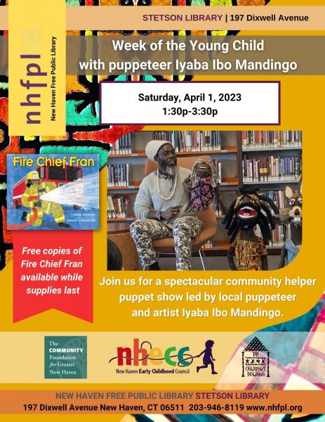 Image for event: Week of the Young Child with puppeteer Iyaba Ibo Mandingo
