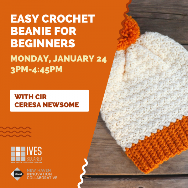 Image for event: Easy Crochet Beanie for Beginners